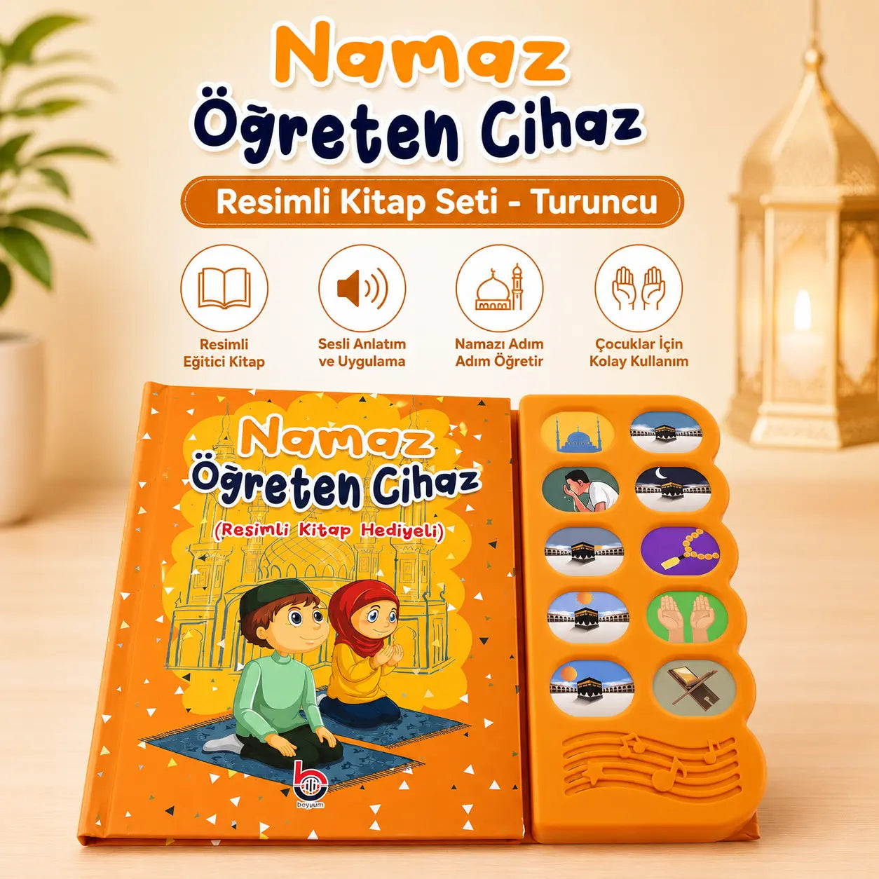 Namaz Öğreten Sesli Cihaz ve Resimli Kitap Seti