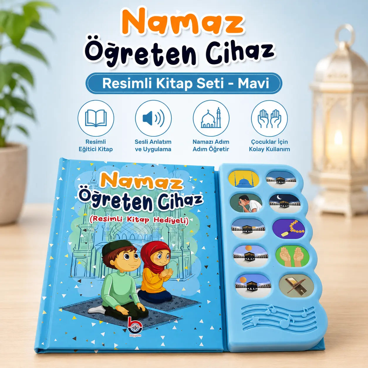 Namaz Öğreten Sesli Cihaz ve Resimli Kitap Seti