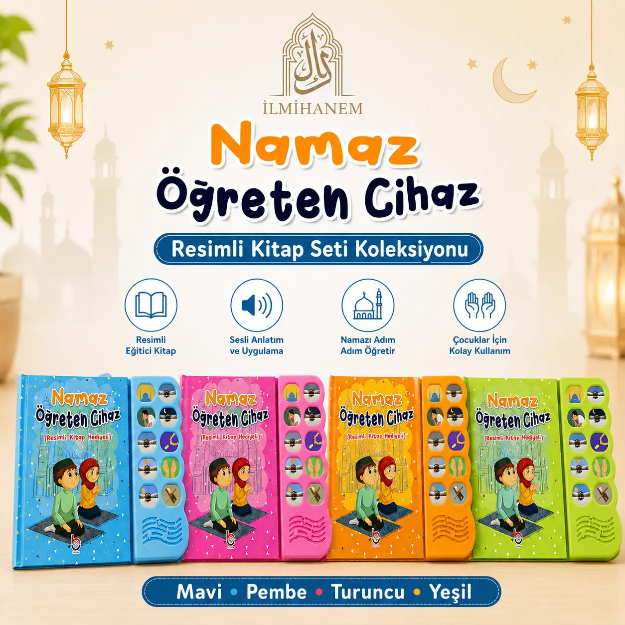 Namaz Öğreten Sesli Cihaz ve Resimli Kitap Seti